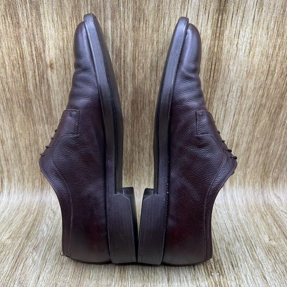 Salvatore Ferragamo Moral Plain Toe Shoes Blucher Derby Oxfords Mens Size 9 D